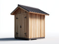 Casetta da giardino-Legno-175x145x228 cm-Legno naturale-Nero-Stile tradizionale compatto