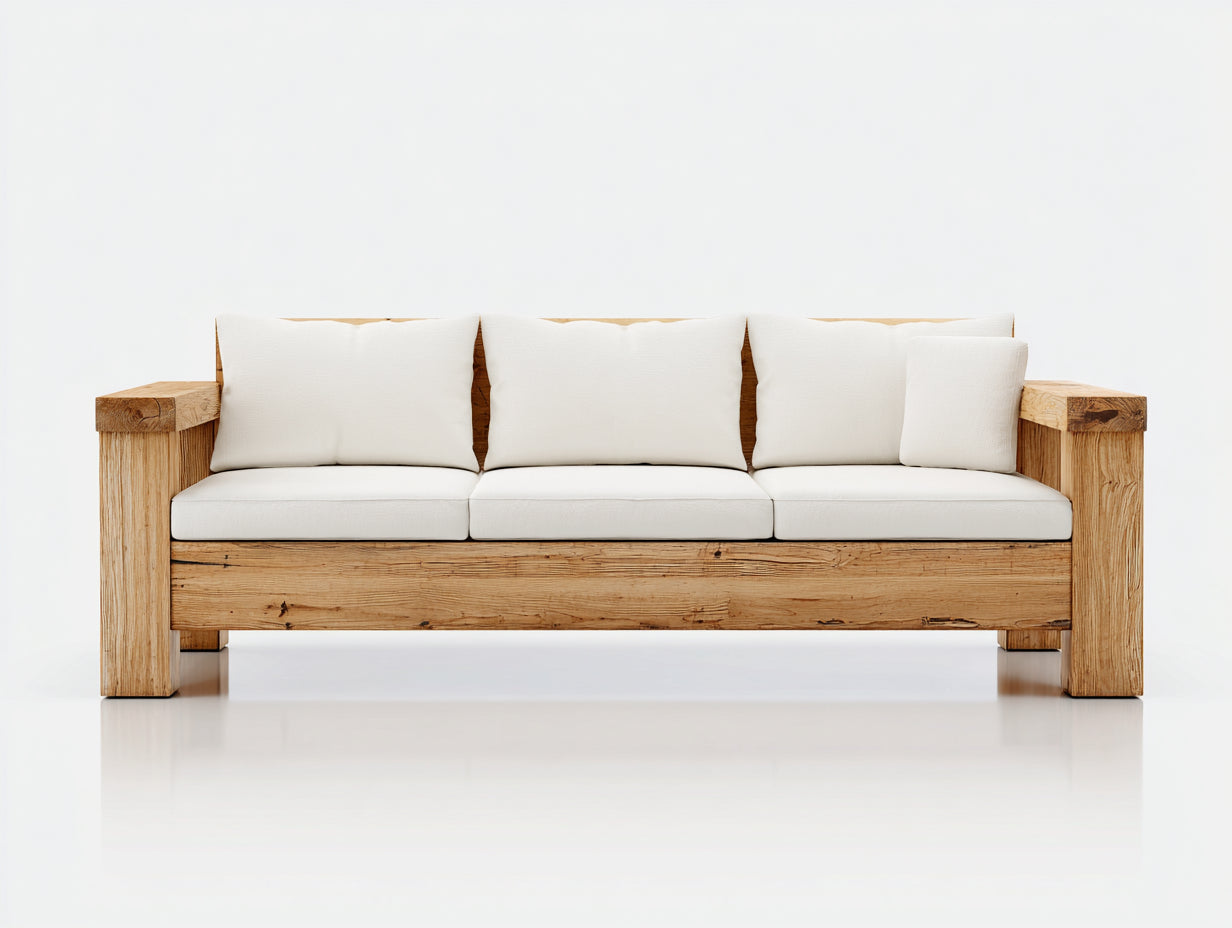 Divani da esterno-legno-tessuto-228x88x78 cm-legno naturale-bianco-minimalista contemporaneo
