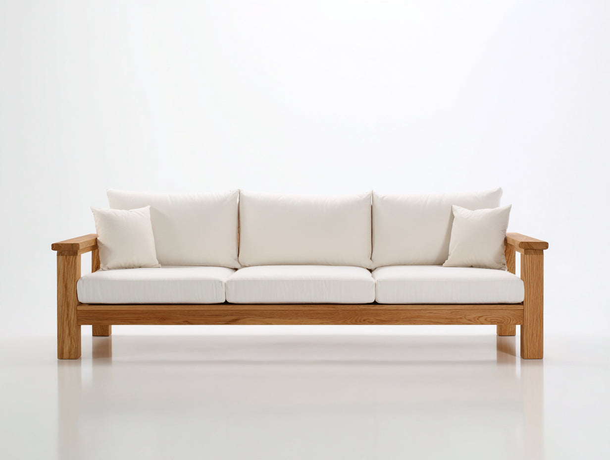 Divani da esterno-legno-tessuto-236x90x82 cm-legno naturale-bianco-scandinavo contemporaneo
