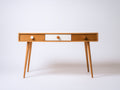 Scrivania - legno - 122x43x75 cm - naturale-bianco - scandinavo