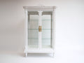 Librerie - legno-vetro-metallo - 104x43x190 cm - bianco-oro - neoclassico