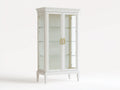 Librerie - legno-vetro-metallo - 96x42x178 cm - bianco-oro - classico elegante