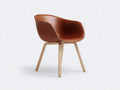 Sedia da pranzo-Legno-Rivestimento effetto pelle-62x60x81 cm-Marrone cuoio-Design scultoreo contemporaneo