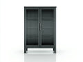 Librerie - legno-vetro - 88x40x176 cm - grigio antracite - moderno