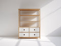 Librerie - legno - 96x38x155 cm - naturale-bianco - nordico